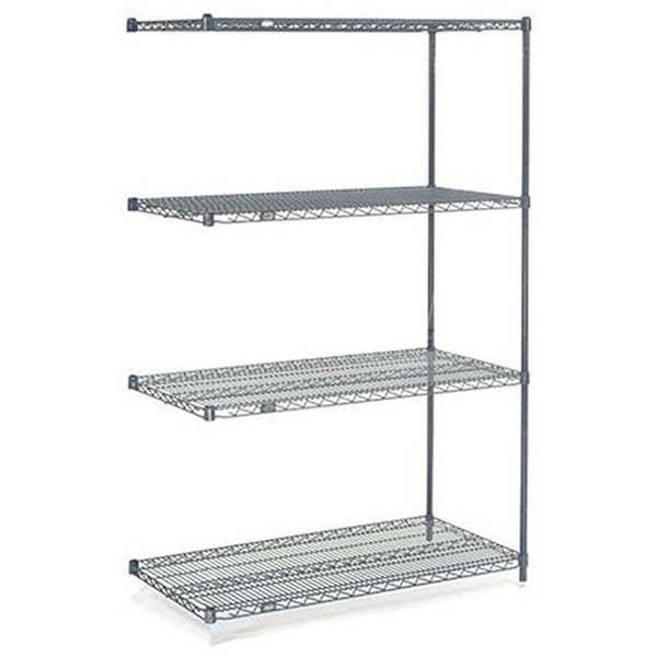 Nexel 5 Tier Wire Shelving Add-On Unit, 30W x 24D x 74H A24307N5 - main